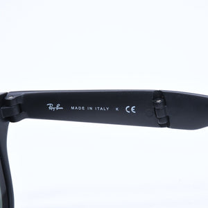 極美品 RAYBAN レイバン 折り畳み サングラス メガネ アセテート RB4105 シルバー金具 ブラック サイズ54□20 中古 4a008447