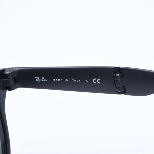 極美品 RAYBAN レイバン 折り畳み サングラス メガネ アセテート RB4105 シルバー金具 ブラック サイズ54□20 中古 4a008447