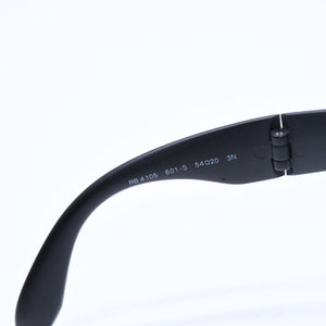 極美品 RAYBAN レイバン 折り畳み サングラス メガネ アセテート RB4105 シルバー金具 ブラック サイズ54□20 中古 4a008447