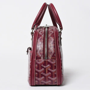 極美品 GOYARD ゴヤール サンジャンヌPM ハンドバッグ ボルドー ゴヤールディンキャンバス 廃盤 シルバー金具 中古 4a009216