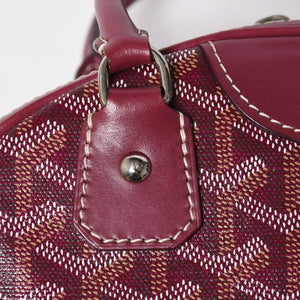 極美品 GOYARD ゴヤール サンジャンヌPM ハンドバッグ ボルドー ゴヤールディンキャンバス 廃盤 シルバー金具 中古 4a009216