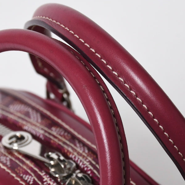 極美品 GOYARD ゴヤール サンジャンヌPM ハンドバッグ ボルドー ゴヤールディンキャンバス 廃盤 シルバー金具 中古 4a009216
