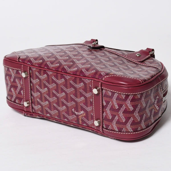 極美品 GOYARD ゴヤール サンジャンヌPM ハンドバッグ ボルドー ゴヤールディンキャンバス 廃盤 シルバー金具 中古 4a009216