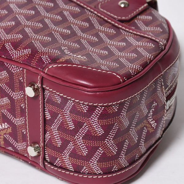極美品 GOYARD ゴヤール サンジャンヌPM ハンドバッグ ボルドー ゴヤールディンキャンバス 廃盤 シルバー金具 中古 4a009216