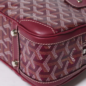 極美品 GOYARD ゴヤール サンジャンヌPM ハンドバッグ ボルドー ゴヤールディンキャンバス 廃盤 シルバー金具 中古 4a009216