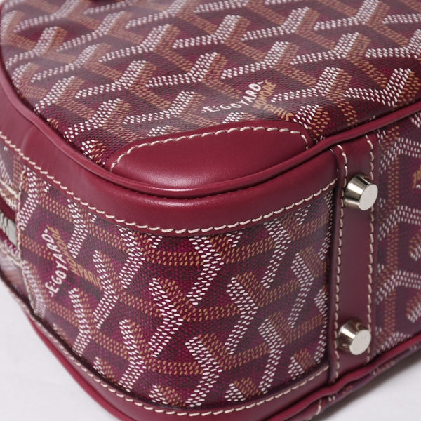 極美品 GOYARD ゴヤール サンジャンヌPM ハンドバッグ ボルドー ゴヤールディンキャンバス 廃盤 シルバー金具 中古 4a009216
