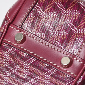 極美品 GOYARD ゴヤール サンジャンヌPM ハンドバッグ ボルドー ゴヤールディンキャンバス 廃盤 シルバー金具 中古 4a009216