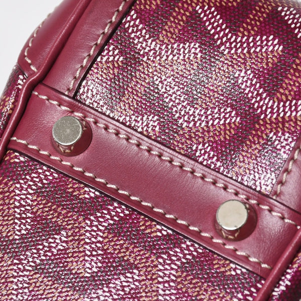 極美品 GOYARD ゴヤール サンジャンヌPM ハンドバッグ ボルドー ゴヤールディンキャンバス 廃盤 シルバー金具 中古 4a009216