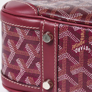 極美品 GOYARD ゴヤール サンジャンヌPM ハンドバッグ ボルドー ゴヤールディンキャンバス 廃盤 シルバー金具 中古 4a009216