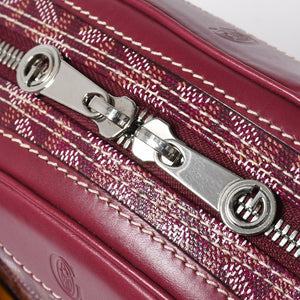 極美品 GOYARD ゴヤール サンジャンヌPM ハンドバッグ ボルドー ゴヤールディンキャンバス 廃盤 シルバー金具 中古 4a009216