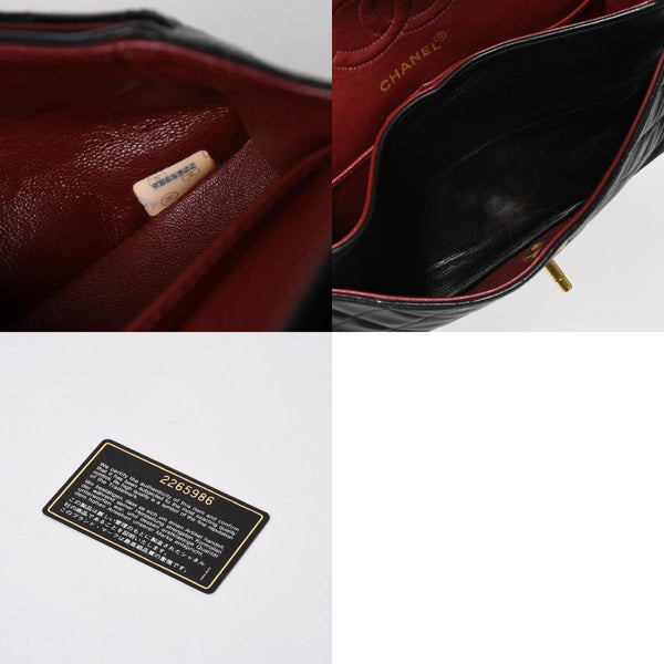極美品 CHANEL シャネル ショルダーバッグ クラシックフラップ スモールチェーン 2番台 ブラック ゴールド金具 ココマーク 中古 4a009167