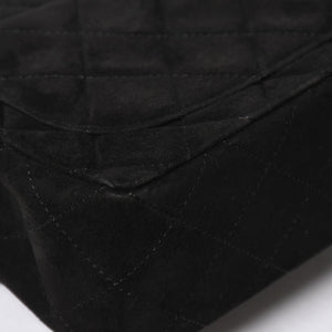 極美品 CHANEL シャネル MINI SQUARE 17 ミニスクエア 17 CHAIN SHOULDER BAG チェーンショルダーバッグ ブラック スウェード ゴールド金具 1番台 中古 4a009152