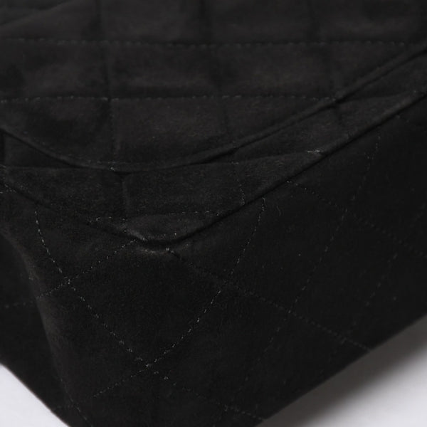 極美品 CHANEL シャネル MINI SQUARE 17 ミニスクエア 17 CHAIN SHOULDER BAG チェーンショルダーバッグ ブラック スウェード ゴールド金具 1番台 中古 4a009152