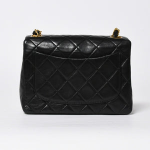 極美品 CHANEL シャネル ミニマトラッセ17 Sフラップ Sチェーンショルダーバッグ 1番台 ココマーク ラムスキン ブラック 中古 4a009174