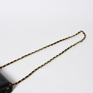 極美品 CHANEL シャネル ミニマトラッセ17 Sフラップ Sチェーンショルダーバッグ 1番台 ココマーク ラムスキン ブラック 中古 4a009174
