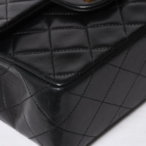 極美品 CHANEL シャネル ミニマトラッセ17 Sフラップ Sチェーンショルダーバッグ 1番台 ココマーク ラムスキン ブラック 中古 4a009174