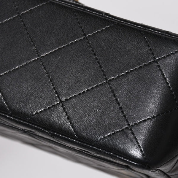 極美品 CHANEL シャネル ミニマトラッセ17 Sフラップ Sチェーンショルダーバッグ 1番台 ココマーク ラムスキン ブラック 中古 4a009174