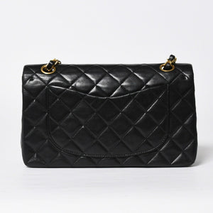 極美品 CHANEL シャネル ショルダーバッグ クラシックフラップ スモールチェーン 2番台 ブラック ゴールド金具 ココマーク 中古 4a009167