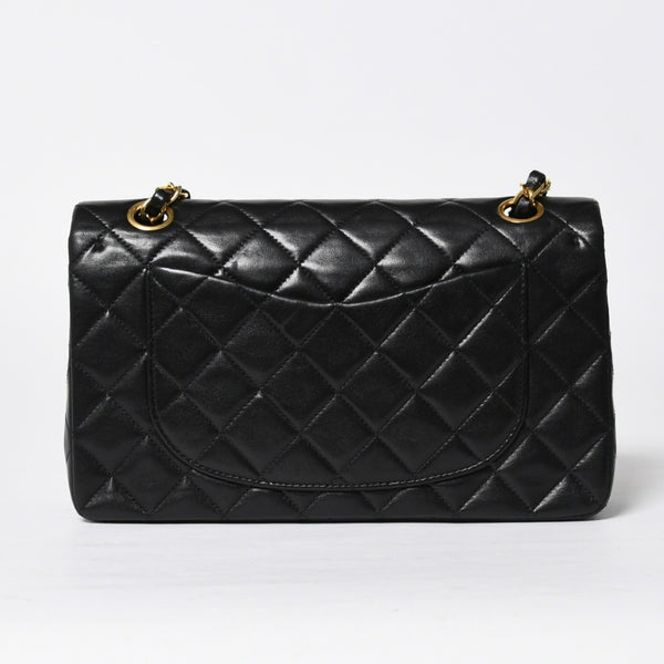 極美品 CHANEL シャネル ショルダーバッグ クラシックフラップ スモールチェーン 2番台 ブラック ゴールド金具 ココマーク 中古 4a009167