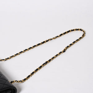 極美品 CHANEL シャネル ショルダーバッグ クラシックフラップ スモールチェーン 2番台 ブラック ゴールド金具 ココマーク 中古 4a009167