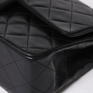 極美品 CHANEL シャネル ショルダーバッグ クラシックフラップ スモールチェーン 2番台 ブラック ゴールド金具 ココマーク 中古 4a009167