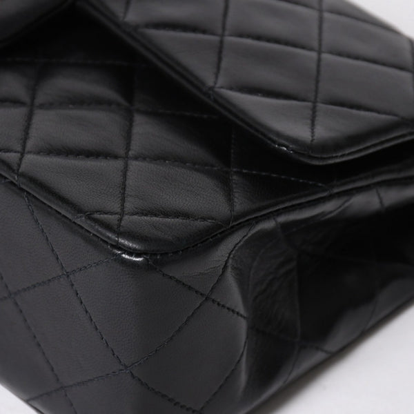 極美品 CHANEL シャネル ショルダーバッグ クラシックフラップ スモールチェーン 2番台 ブラック ゴールド金具 ココマーク 中古 4a009167