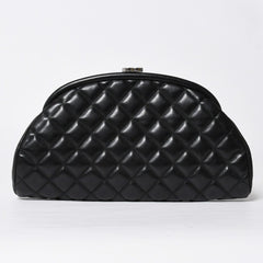 極美品 CHANEL シャネル タイムレス クラシック クラッチバッグ 14番台 ココマーク ラムスキン マトラッセ シルバー金具 中古 4a009241