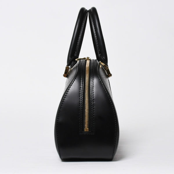 極美品 LOUIS VUITTON ルイヴィトン ジャスミン ハンドバッグ M52782 エピレザー ブラック ゴールド金具 中古 4a009082