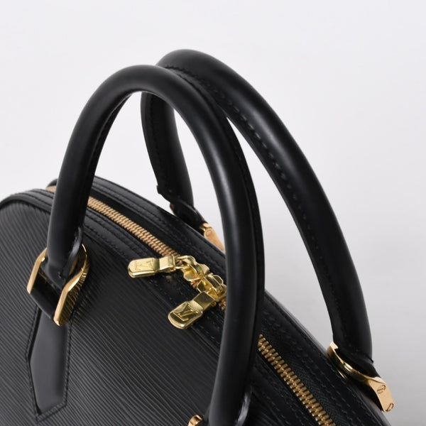極美品 LOUIS VUITTON ルイヴィトン ジャスミン ハンドバッグ M52782 エピレザー ブラック ゴールド金具 中古 4a009082
