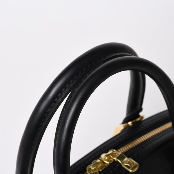 極美品 LOUIS VUITTON ルイヴィトン ジャスミン ハンドバッグ M52782 エピレザー ブラック ゴールド金具 中古 4a009082
