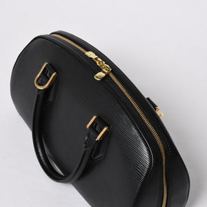 極美品 LOUIS VUITTON ルイヴィトン ジャスミン ハンドバッグ M52782 エピレザー ブラック ゴールド金具 中古 4a009082