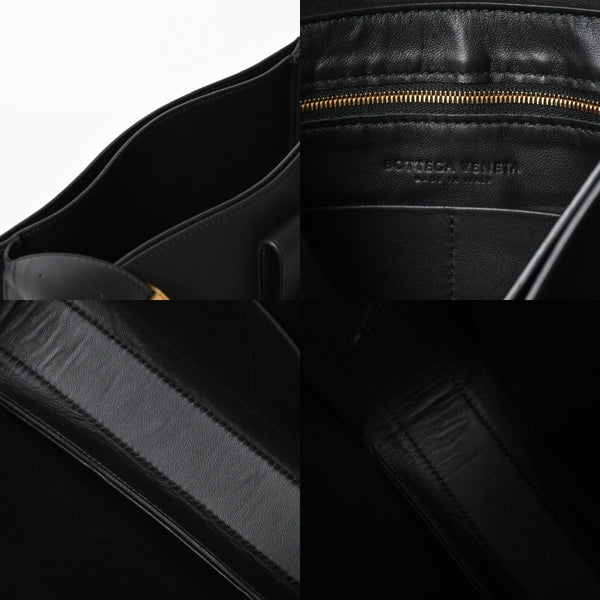 新品同様 BOTTEGAVENETA ボッテガヴェネタ マリー ショルダーバッグ レザー ブラック ゴールド金具 中古 4a007870