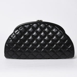 極美品 CHANEL シャネル タイムレス クラシック クラッチバッグ 14番台 ココマーク ラムスキン マトラッセ シルバー金具 中古 4a009241