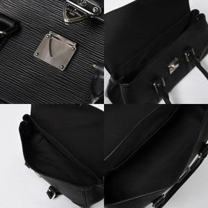 極美品 LOUIS VUITTON ルイ ヴィトン エピ ハンドバッグ セギュールPM M58822 ブラック シルバー金具 中古 4a009083