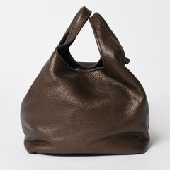 極美品 LOEWE ロエベ カリエGM ハンドバッグ ブラウン ダークブラウン ゴールド金具 レザー 中古 4a009180