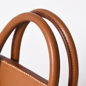極美品 HERMES エルメス オータクロア32 ハンドバッグ 〇X刻印 ゴールド クシュベル ゴールド金具 内縫い 中古 4a009266