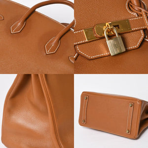 極美品 HERMES エルメス オータクロア32 ハンドバッグ 〇X刻印 ゴールド クシュベル ゴールド金具 内縫い 中古 4a009266