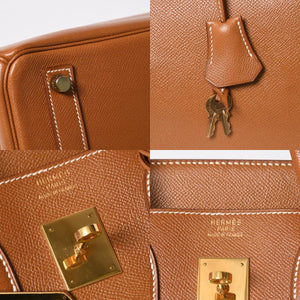 極美品 HERMES エルメス オータクロア32 ハンドバッグ 〇X刻印 ゴールド クシュベル ゴールド金具 内縫い 中古 4a009266