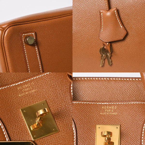 極美品 HERMES エルメス オータクロア32 ハンドバッグ 〇X刻印 ゴールド クシュベル ゴールド金具 内縫い 中古 4a009266