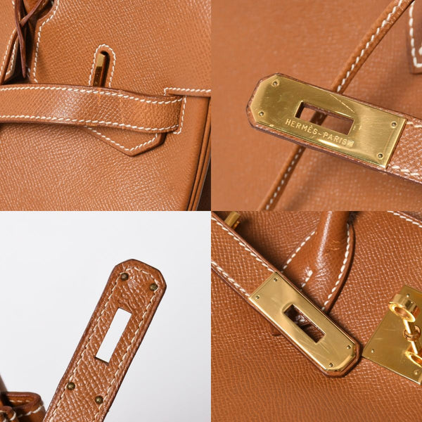 極美品 HERMES エルメス オータクロア32 ハンドバッグ 〇X刻印 ゴールド クシュベル ゴールド金具 内縫い 中古 4a009266