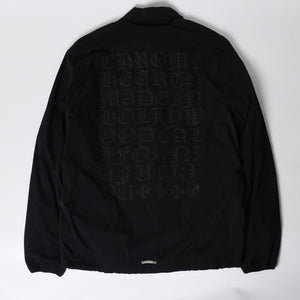 新品未使用 CHROME HEARTS クロムハーツ JKT M RIGGINS FBRC コーチジャケット サイズL CHアイチャート クロスボール ブラック 中古 4a009143
