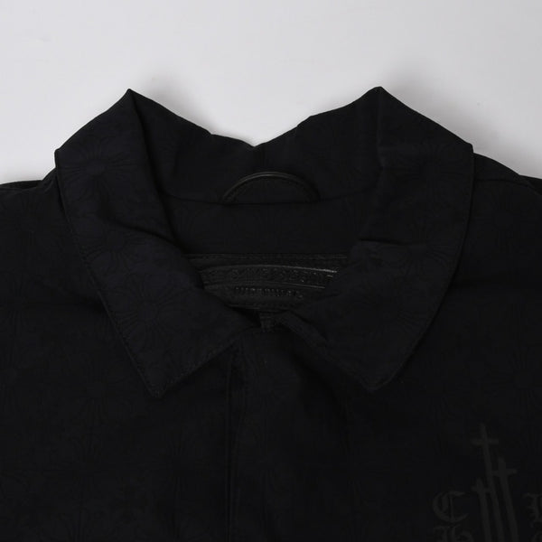 新品未使用 CHROME HEARTS クロムハーツ JKT M RIGGINS FBRC コーチジャケット サイズL CHアイチャート クロスボール ブラック 中古 4a009143
