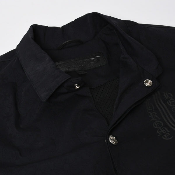 新品未使用 CHROME HEARTS クロムハーツ JKT M RIGGINS FBRC コーチジャケット サイズL CHアイチャート クロスボール ブラック 中古 4a009143