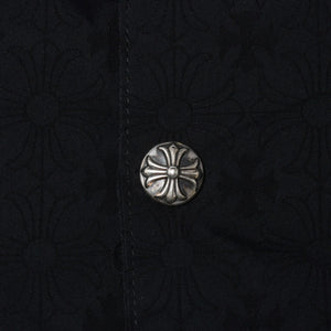 新品未使用 CHROME HEARTS クロムハーツ JKT M RIGGINS FBRC コーチジャケット サイズL CHアイチャート クロスボール ブラック 中古 4a009143