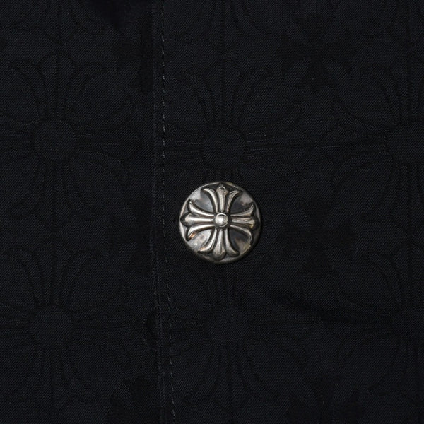 新品未使用 CHROME HEARTS クロムハーツ JKT M RIGGINS FBRC コーチジャケット サイズL CHアイチャート クロスボール ブラック 中古 4a009143