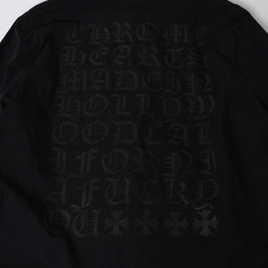 新品未使用 CHROME HEARTS クロムハーツ JKT M RIGGINS FBRC コーチジャケット サイズL CHアイチャート クロスボール ブラック 中古 4a009143