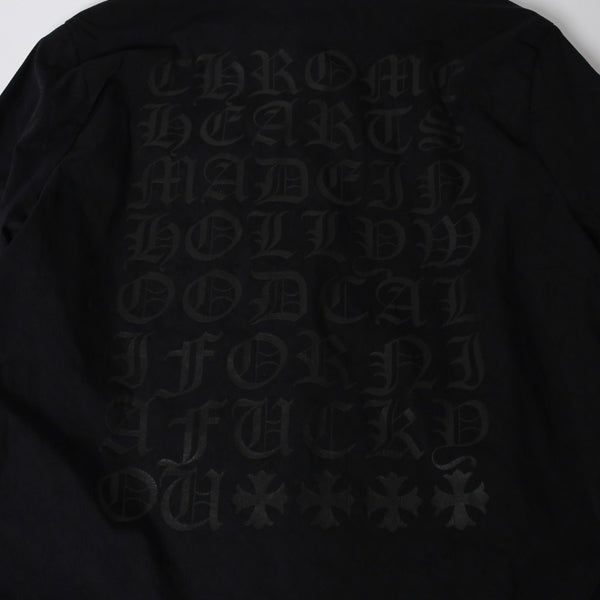 新品未使用 CHROME HEARTS クロムハーツ JKT M RIGGINS FBRC コーチジャケット サイズL CHアイチャート クロスボール ブラック 中古 4a009143