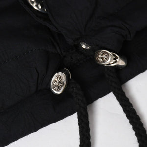 新品未使用 CHROME HEARTS クロムハーツ JKT M RIGGINS FBRC コーチジャケット サイズL CHアイチャート クロスボール ブラック 中古 4a009143