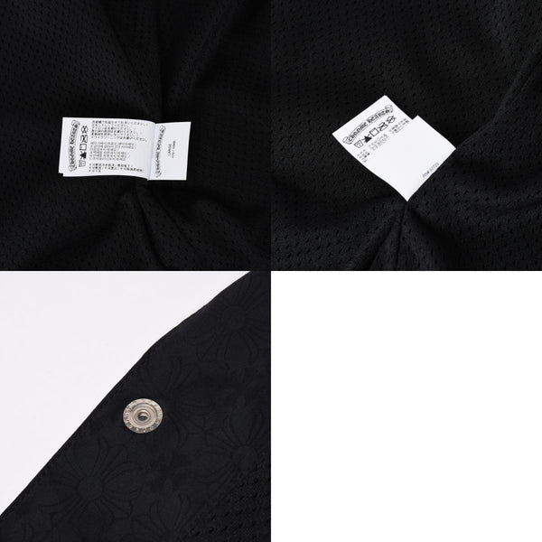 新品未使用 CHROME HEARTS クロムハーツ JKT M RIGGINS FBRC コーチジャケット サイズL CHアイチャート クロスボール ブラック 中古 4a009143