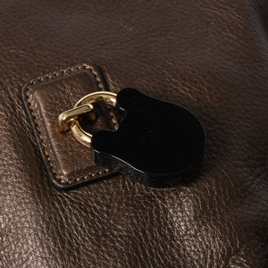 極美品 LOEWE ロエベ カリエGM ハンドバッグ ブラウン ダークブラウン ゴールド金具 レザー 中古 4a009180